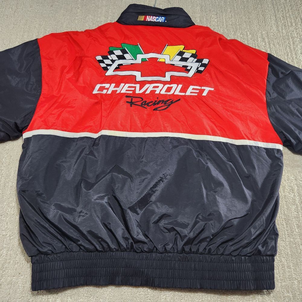 Vintage Chevrolet Racing Jacket Men L Champion Apparel Dale Earndthart Nascar